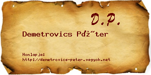 Demetrovics Péter névjegykártya